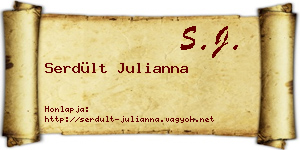 Serdült Julianna névjegykártya