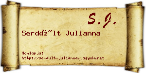 Serdült Julianna névjegykártya